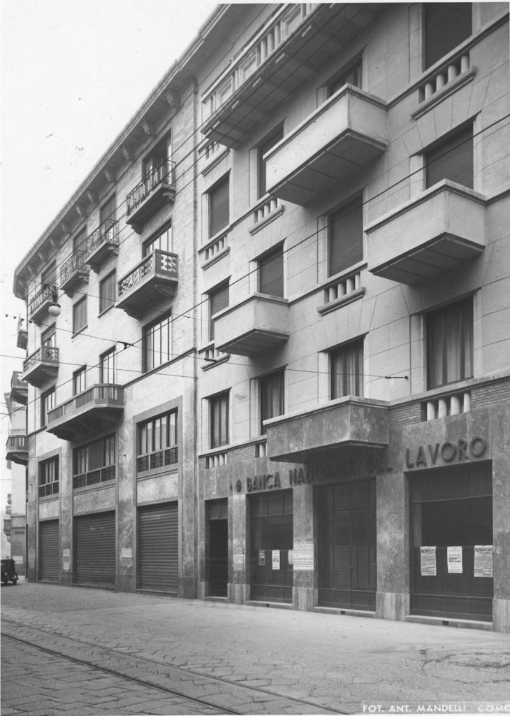 BNL Como branch, 4 Via Garibaldi in 1937. BNL Historical Archives