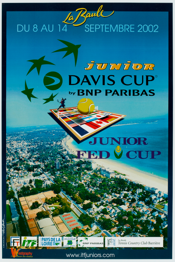 Affiche de la Junior Davis Cup by BNP Paribas Junior Fed Cup 2002 - Archives historiques BNP Paribas - Cote 2AF885