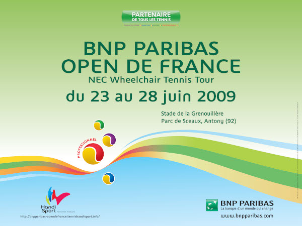 Affiche du BNP PARIBAS Open de France Nec Wheelchair Tennis Tour - Archives historiques BNP Paribas - Cote 5AF1662