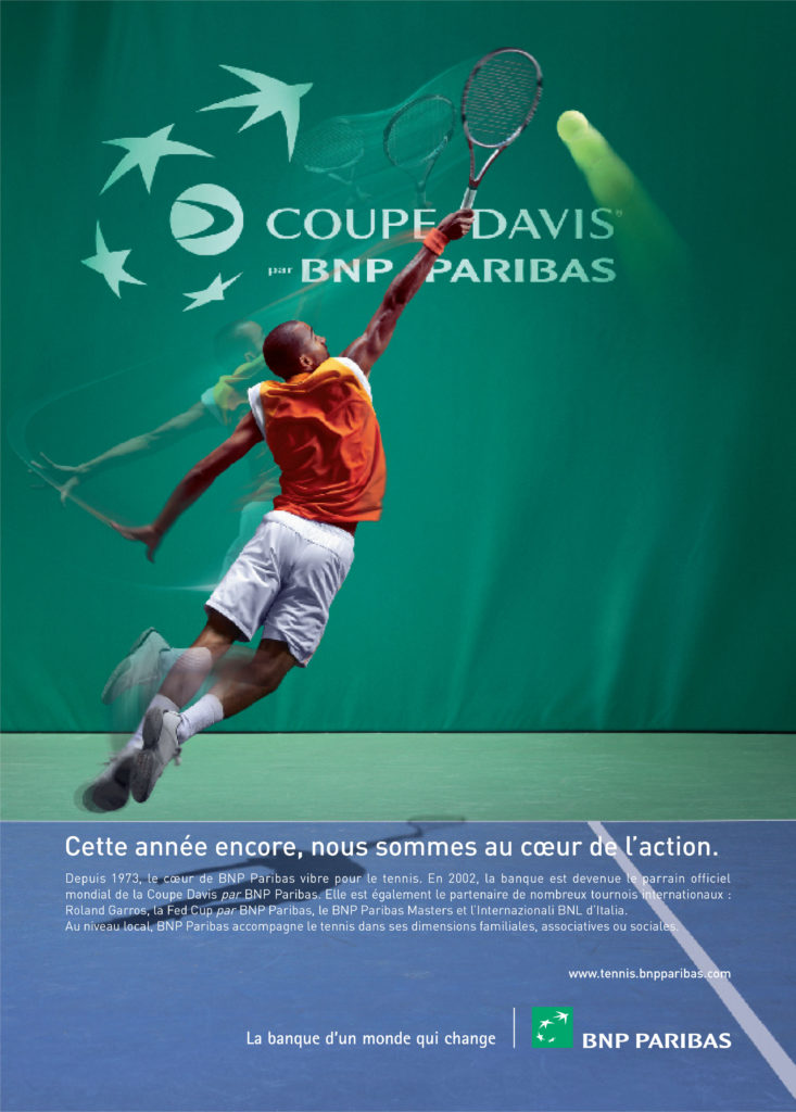Affiche de la Coupe Davis 2007 par BNP Paribas