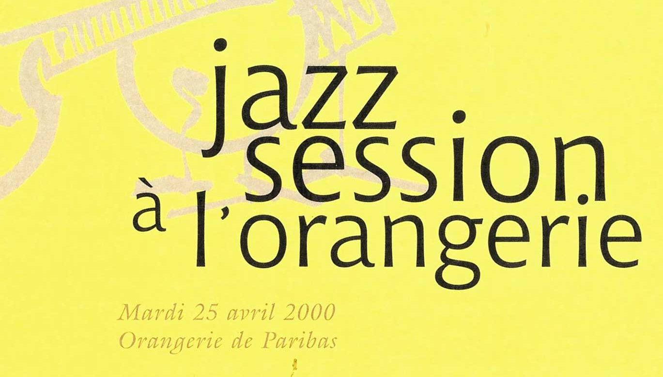 Jazz concert given to the Orangerie with Manuel Rocheman, George Mraz, Al Foster in April 2000. Archives and History BNP Paribas with reference 2IMP1_72.