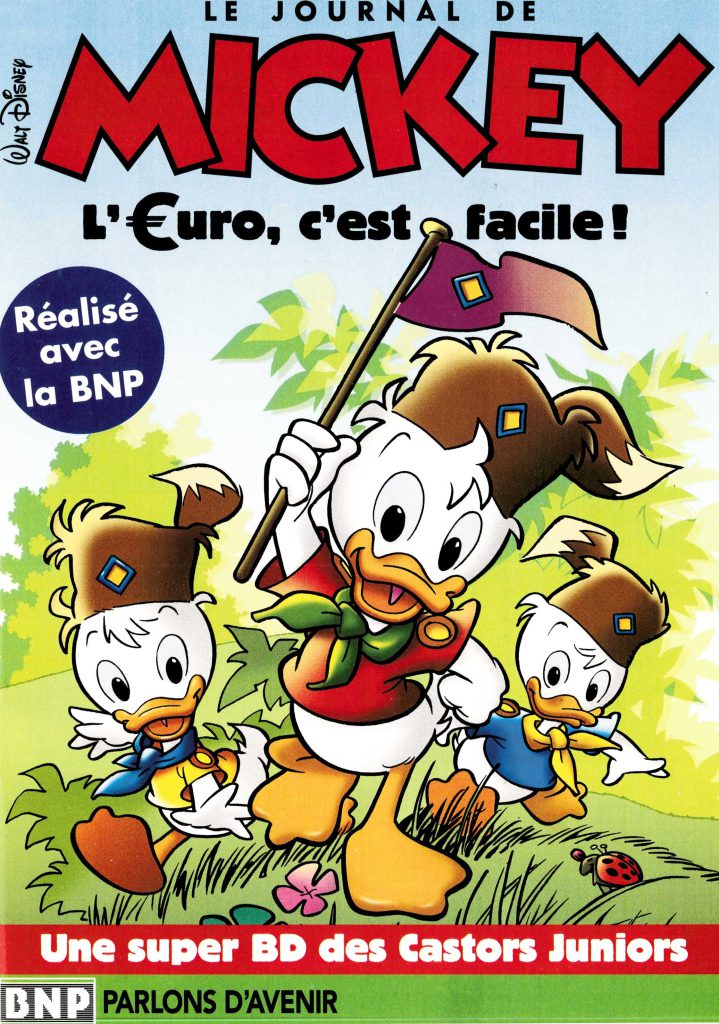 Cover of Mickey Mouse mini-Journal 'The euro is easy'