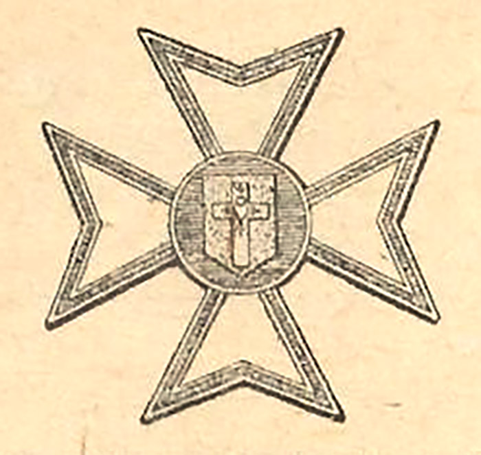 Badge of the ACJF from the journal of the Catholic Association- bpt6k65577575_1 gallica