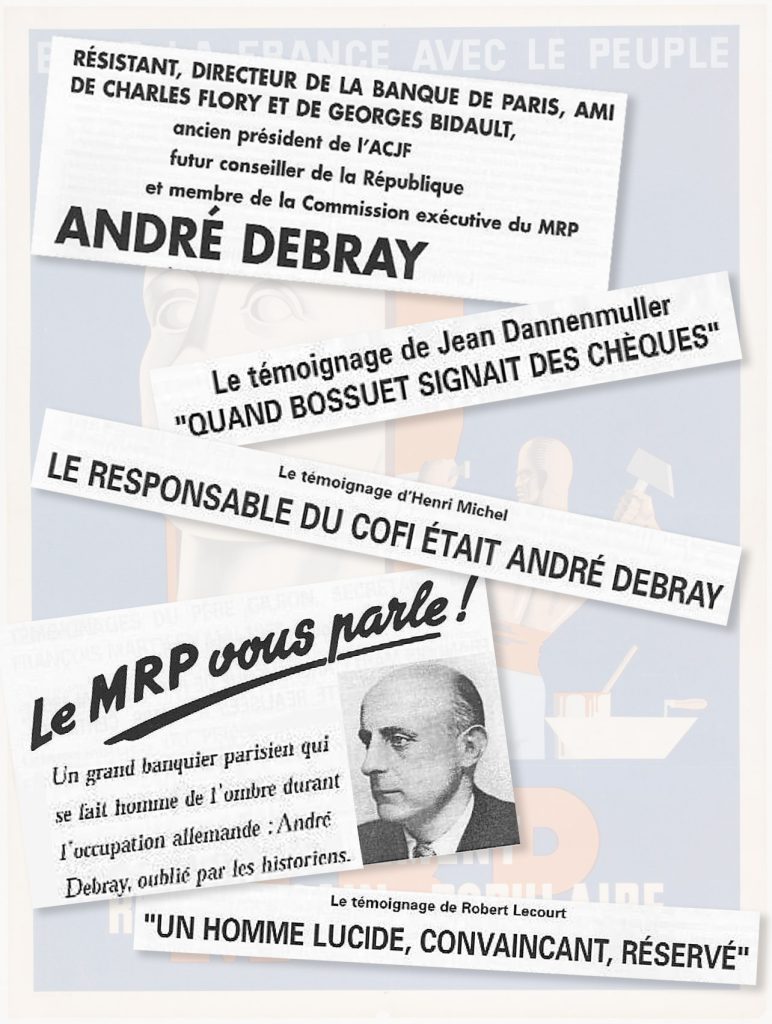 Evidence extracted of bulletin n°77 of l'amicale du MRP 1998
