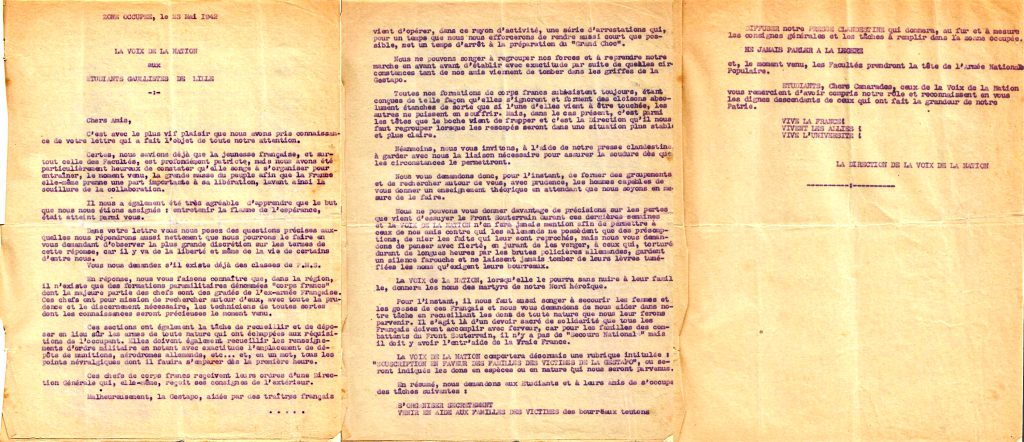 Last letter from Nelly Devenne