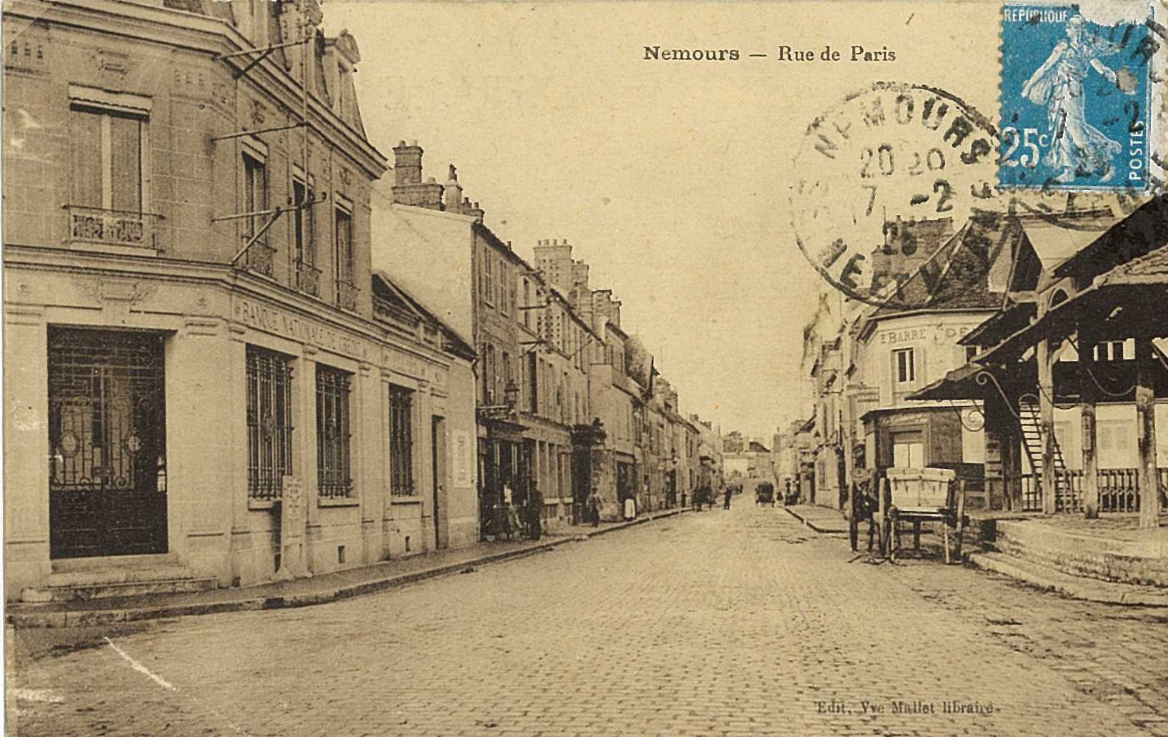 Façade de l'agence de Nemours en 1948